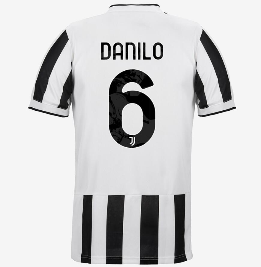 2021/22 Juventus Home Kit Soccer Jersey with DANILO 6 printing